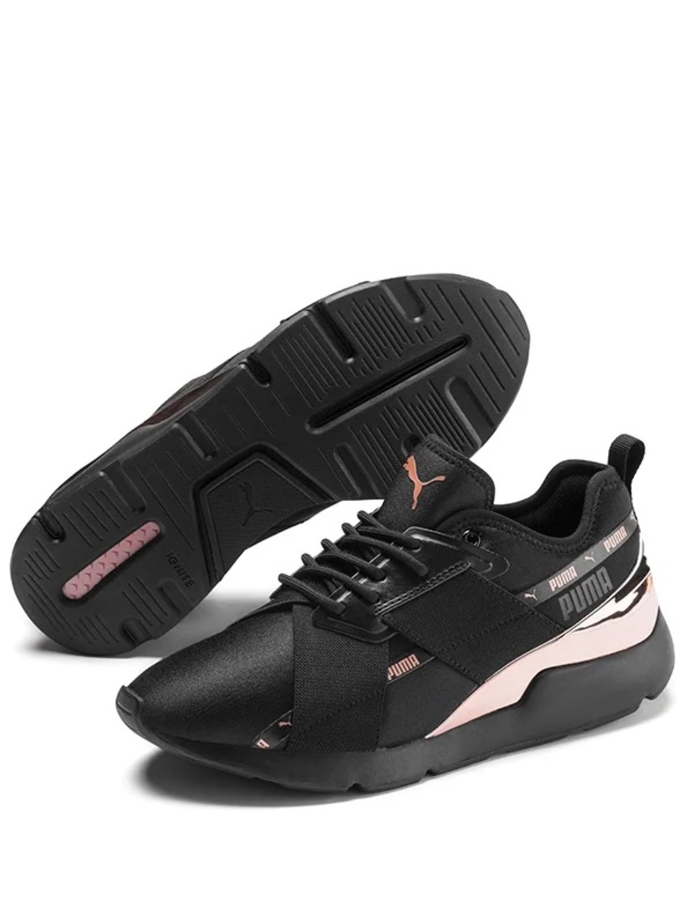PUMA Black w/Rose Gold Accents Sneaker